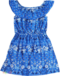 H&M virág mintás kék ruha 10-12év 4-Hibátlan