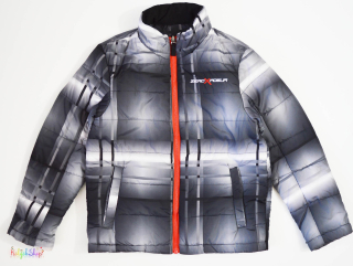 Zeroxposur szürke kockás könnyű téli kabát 12-14év 5-Újszerű