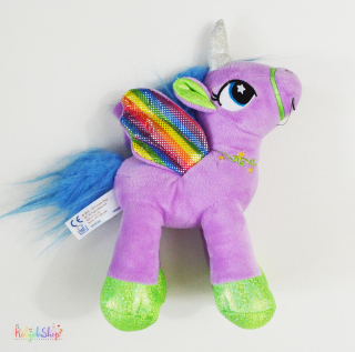 Pony lila plüss 25cm 4-Hibátlan