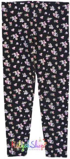 M&S virág mintás fekete leggings 7-8év 4-Hibátlan